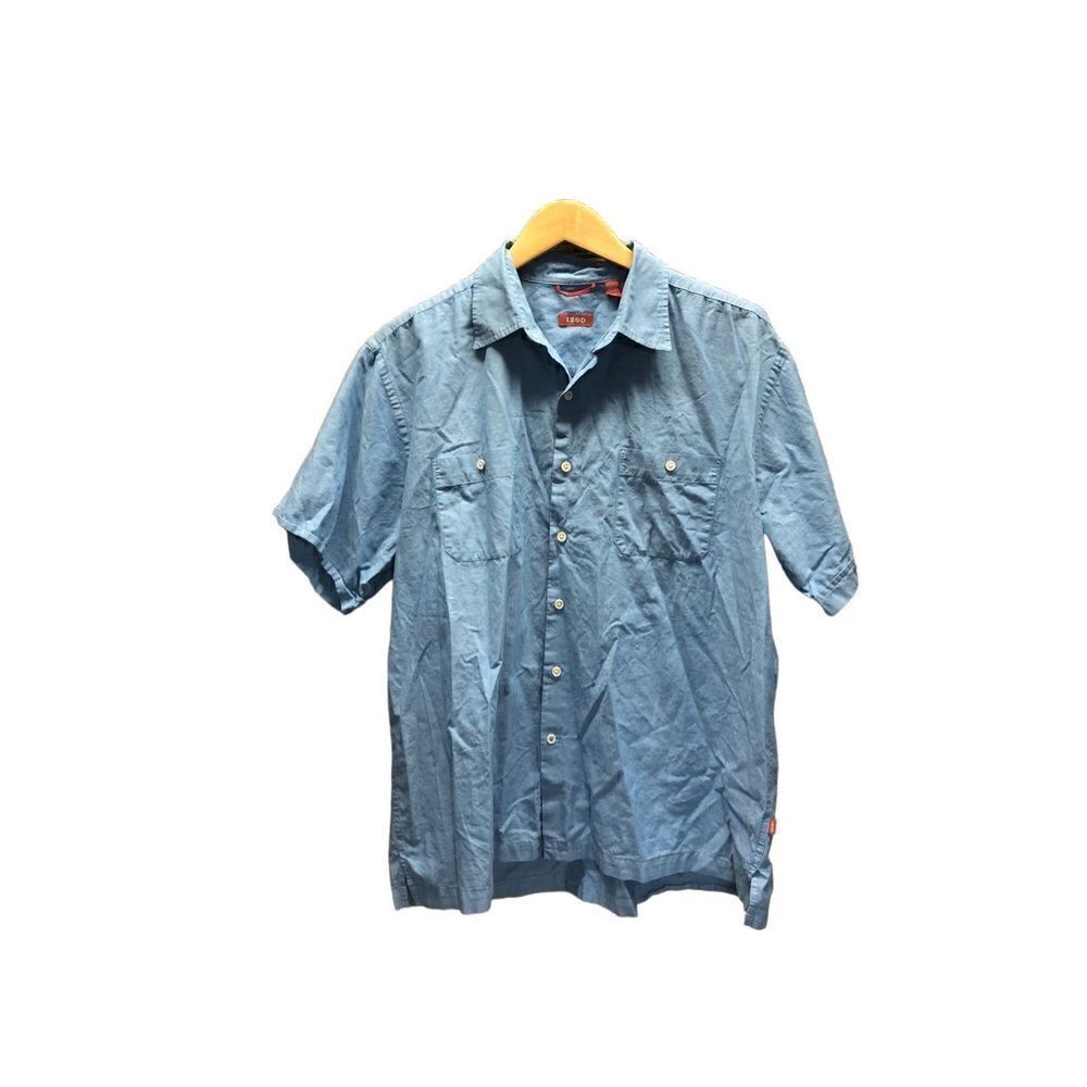 IZOD Size Large (L) Blue Mens Short Sleeve